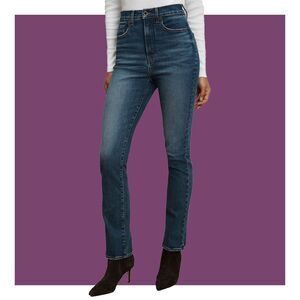 Veronica Beard Lydia High Rise Ultra Slim Medium Wash Skinny Jeans Size 27 NWT